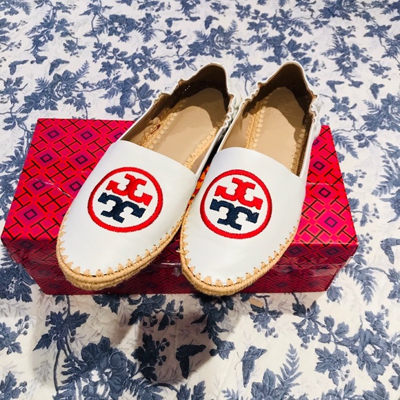 Tory Burch Shoes - Tory Burch red and blue doble T Logo